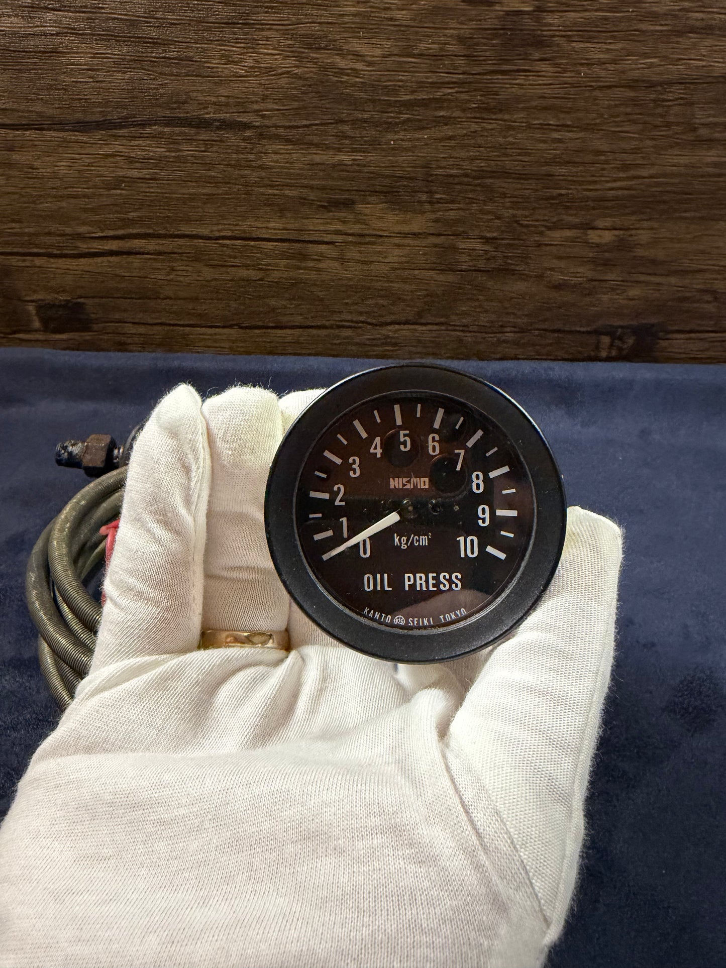 Nismo Kanto Seiki Hydraulic Mechanical Gauge Original Part, 52Φ, for Skyline, Laurel, Bluebird, Sunny