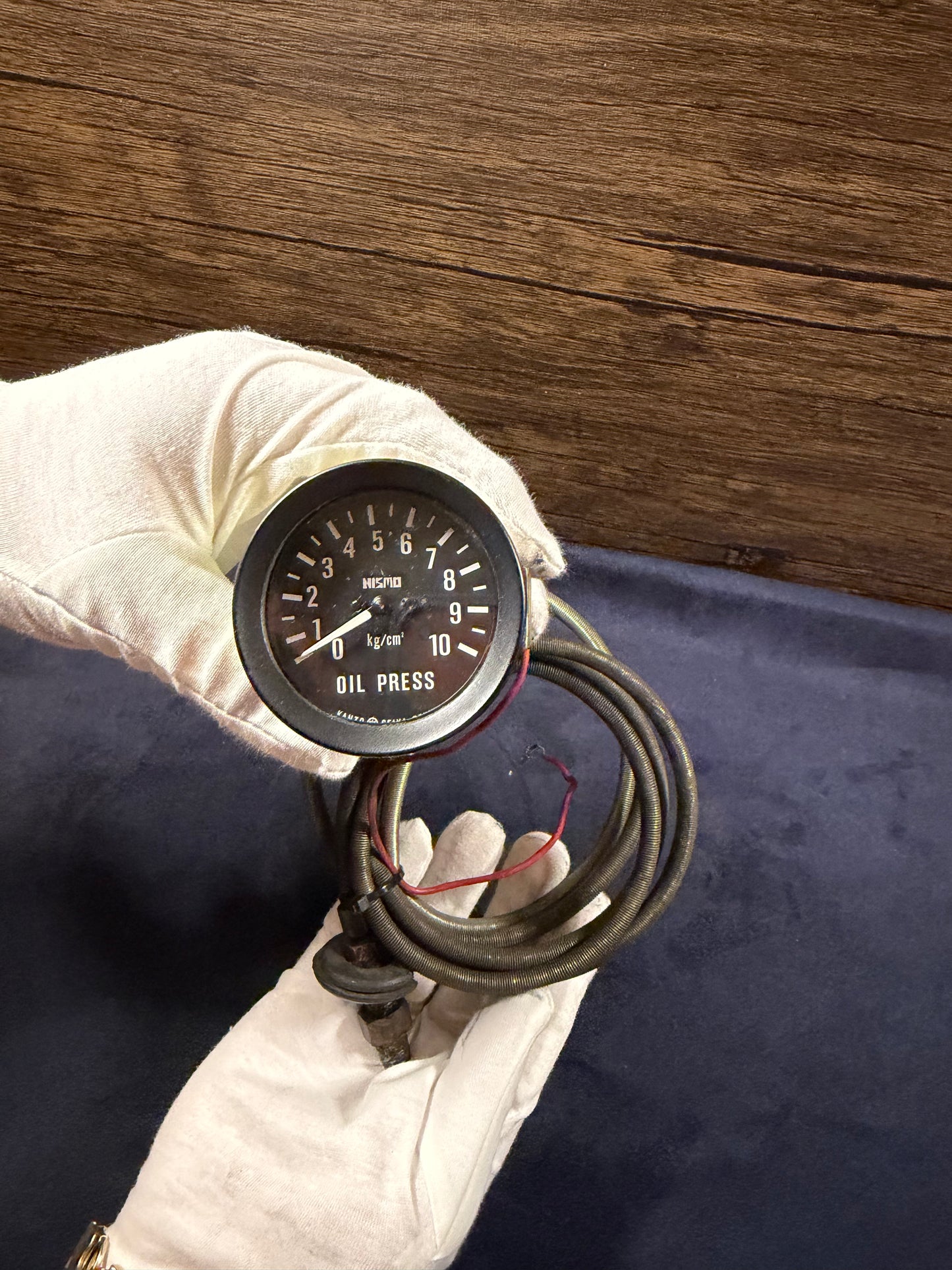 Nismo Kanto Seiki Hydraulic Mechanical Gauge Original Part, 52Φ, for Skyline, Laurel, Bluebird, Sunny