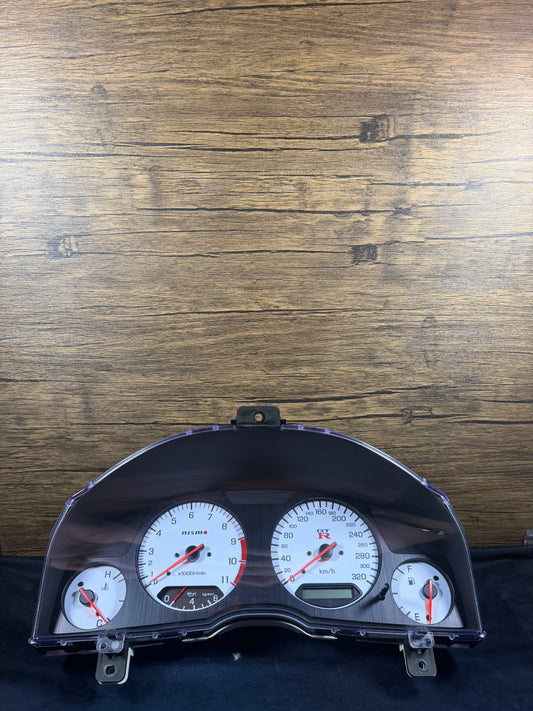 Nismo R34 GTR White Z Tune Style Cluster 2022 Omori Factory Reproduction