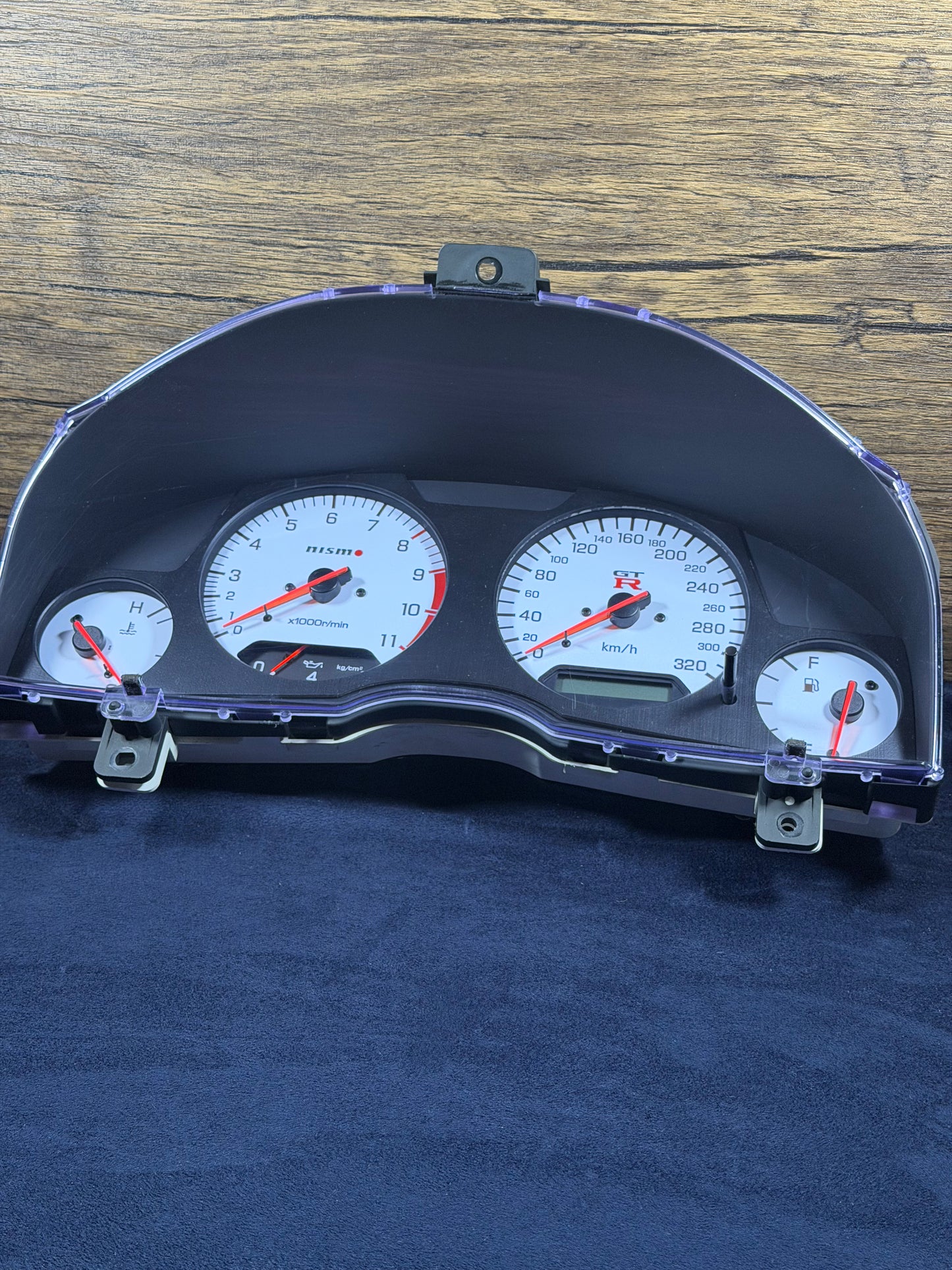 Nismo R34 GTR White Z Tune Style Cluster 2022 Omori Factory Reproduction
